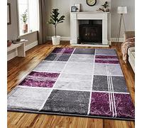 PHP Super Soft Rugs for Living Room Bedroom Rug - Thick Dense Pile Non Shed Fluffy Rug For Bedroom - Small Medium Large Carpet Area Rugs Kitchen Floor Mat (200 x 290 cm (6ft 8" x 9ft 7"), Purple)