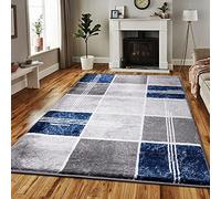 PHP Super Soft Rugs for Living Room Bedroom Rug - Thick Dense Pile Non Shed Fluffy Rug For Bedroom - Small Medium Large Carpet Area Rugs Kitchen Floor Mat (120 x 170 cm (4ft x 5ft 8"), Navy)