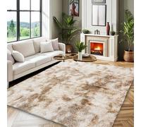 PHP Tie & Dye Shaggy Rug for Bedroom - Modern Super Soft, Thick, High Dense Pile Living Room Rugs Large - Non Slip Carpet for TV Lounge Dining Area Indoor Office (Beige, 200 x 290 cm)