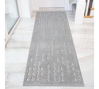 PHP Washable Rugs Living Room Anti Slip Classic Short Pile Soft Touch Geometric Large Rug for Bedroom Kitchen Office Home Decor (80 x 150 cm, Des1)