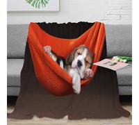 PHQAZWSXE 3D Printed cute puppy sleeping Nap Blanket Microfiber Soft Warm Bedding Lightweight cozy pet nap Travel Blanket Portable Non Pilling for Office Workers Adults Teens 70×80inch(180x200cm)