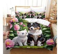 PHQAZWSXE Animal 3D Printed Duvet Cover Set Charming Bedding Sets Fashion Decor for Home with Pillowcases with Zipper Closure Quilt Cover for Children Kids Boys Girls Super King(260x220cm)