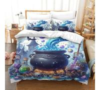 PHQAZWSXE Magic Smoke 3D Printed Duvet Cover Set Charming Bedding Sets Modern Decorative with Pillowcases Microfiber Quilt Cover Set Kids Boys Girls Double（200x200cm）