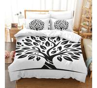 PHQAZWSXE Tree Pattern 3D Printed Duvet Cover Set Charming Bedding Sets Fashion Decor for Home with Pillowcases with Zipper Closure Quilt Cover Childrens And Adults Single(140x200cm)
