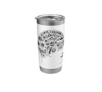 Phrenology Chart Head Psychology Psychiatry Science Stainless Steel Insulated Tumbler