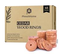 PhreshHome - Moth Killer - Natural Moth Repellent for Wardrobes for Absorbing Moisture - Moth Balls - Fresh Moth Repellent - Cedarwood Moth Repellent - Pack of 45 with Sandpaper