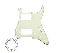 PHRILAM 11-Hole ST HH Guitar Pickguard Fits Fender Squier Strat-Style Electric Guitars | Includes Mounting Screws - Mint Green 3ply