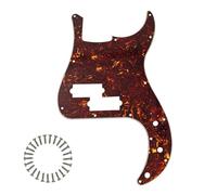 Phrilam 13-Hole P Bass Pickguard for Fender Precision Bass, Retro Turtle | Scratch Resistant Design for USA/Mexican P Bass, Without Truss Rod Cutout