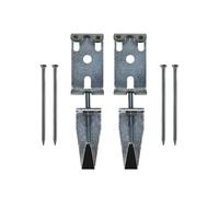 PHS Heavy Duty Picture Hanging J-Hooks - Adjustable Museum Picture Hangers for Mirrors, Art & Frames - 100 lbs Capacity - 2 Pairs Wall Mount Hardware with Leveling System