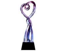 PHSP Trophies, Medals Awards Nice Looking Glass Trophy Love Charity Gala Trophy Talent Competition Award Trophy Event Commemorative Crystal Trophy Box Trophies