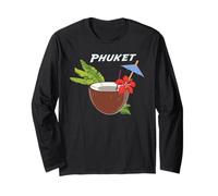 Phuket Cocktail at The Beach Coconut Vacation in Thailand Long Sleeve T-Shirt