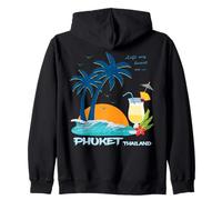 Phuket Palm Trees Sunset Cocktail Beach Vacation in Thailand Zip Hoodie