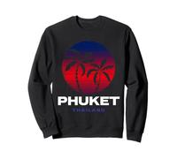 Phuket Thailand Retro Sunset Beach Design Thai Souvenir Sweatshirt