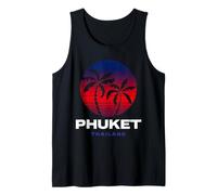 Phuket Thailand Retro Sunset Beach Design Thai Souvenir Tank Top