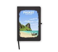 Phuket Thailand Souvenir Vacation Notebook, Blank Pages, Faux Leather Cover, Planner, Journal, Workbook