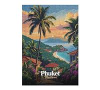 Phuket Thailand Sunset Vivid Jigsaw Puzzle for Adults, 300 PCS