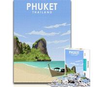Phuket Thailand Travel Art 1000 Piece Jigsaw Puzzles for Teenagers,Learning Educational Toys Family Games Unique Birthday And Gifts 38x26cm