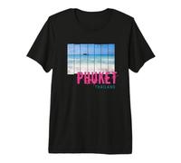 Phuket Thailand Vintage Beach Panorama Souvenir Premium T-Shirt