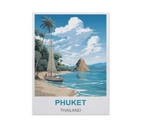 Phuket Thailand Vintage Travel Posters,Tin Sign Vintage Retro Man Cave Bar Pub Shed Novelty Gift Aluminium Metal Tin Wall Décor Sign(30x40cm)12x16 inch-BY12