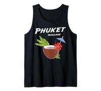 Phuket Vacation in Thailand Cocktail at The Beach Coconut Tank Top