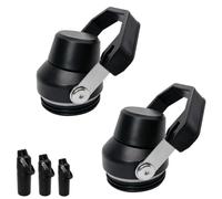 PHULWEL 2 Pack Lid Replacement for Stanley IceFlow Fast Flow Bottle, Top Cover Compatible with 16oz 24oz 36oz 50oz, Leak-Resistant Bottle Cap with Cap Holder, BPA-Free Dishwasher Safe, Black