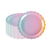 PHUNAT 50PCS 9''/23cm Rainbow Color Paper Plates, Heavy-Duty Party Tableware for Birthday, Baby Shower, Unicorn Party Theme Party Decorations