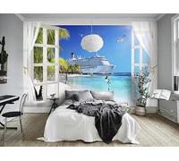 PHVRLG Photo Wallpaper Bali 3D Landscape Wall Mural Non-Woven Murals Wall Art Modern Bedroom Living Room Decoration 300Cm(W)*210Cm(H)