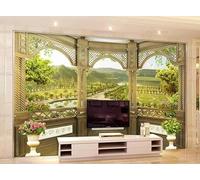 PHVRLG Photo Wallpaper Roman Column Landscape Wall Mural Non-Woven Murals Wall Art Modern Bedroom Living Room Decoration 450Cm(W)*315Cm(H)