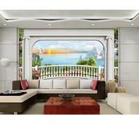 PHVRLG Photo Wallpaper Roman Column Landscape Wall Mural Non-Woven Murals Wall Art Modern Bedroom Living Room Decoration 400Cm(W)*280Cm(H)