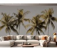 PHVRLG Photo Wallpaper Tropical Forest Coconut Trees Wall Mural Non-Woven Murals Wall Art Modern Bedroom Living Room Decoration 250Cm(W)*175Cm(H)