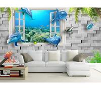 PHVRLG Photo Wallpaper View Outside The Window Wall Mural Non-Woven Murals Wall Art Modern Bedroom Living Room Decoration 300Cm(W)*210Cm(H)