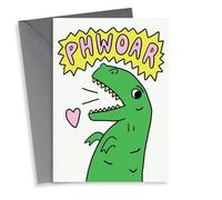 Phwoar Dinosaur Valentines Card