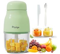 Phydge Baby Food Processor, 300ml Capacity, Baby Food Maker, Green, Baby Food Blender, Fruit, Vegetable, Meat