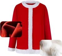 phyfalip Christmas Santa Claus Costume, 7PCS Green Monster Costume Set for Adult Cosplay, XL