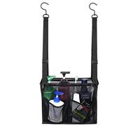 Phying Hanging Mesh Shower Caddy College with Hooks, Bath Baskets Organizer Storage with 4 Pockets for College Dorm Rooms, Gym, Swimming and Travel (Black)