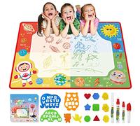 PHYLES Water Doodle Mat 100 x 70 cm, Magic Doodle Painting Mat with Water Pen, Water Painting Mat Toy from 3 Years Boy Girl Gifts for Children Baby