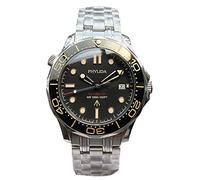 Phylida Black Dial Automatic Watch Diver 007 NO TIME to DIE Style Miyota Movement Sapphire Crystal Solid Bracelet Waterproof 100M