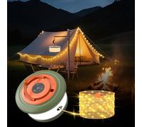 Phylosal Camping String Lights, 3 in 1 Outdoor Camping Light with 6 Lighting Modes, Quick Storage 32.8FT Rechargeable Tent Lantern, Portable LED Hanging Light for Outdoor Patio Awning Garden Party