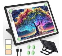 Phylosal Rechargeable A3 LED Light Pad with Built-in Stand, Magnetic Tracing Light Box for Drawing, Diamond Art Light Board with Side Button, Super Bright Light Table for Diamond Painting, Sketching