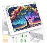 Phylosal Rechargeable A3 LED Light Pad with Built-in Stand, Magnetic Tracing Light Box for Drawing, Diamond Art Light Board with Side Button, Super Bright Light Table for Diamond Painting, Sketching