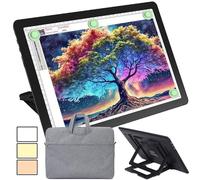 Phylosal Rechargeable A4 Light Pad with Built-in Stand & Bag, Magnetic Tracing Light Box for Drawing, Diamond Art Light Board with Side Button, Super Bright Light Table for Diamond Painting, Sketching