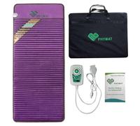 PHYMAT Far Infrared Amethyst Heating PEMF Pad (70"x31") - 5 Color Natural Crystal Infrared Mat - Amethyst Infrared Heating Mat with Auto Shut Off