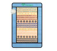 PHYMAT Far Infrared Heating Pad 80x55cm - 7 Natural Gemstones Jade Tourmaline Heating Mat for Back, Waist, Shoulders & Legs, Hot Stone Infrared Mat with Smart Control, Adjustable Temp, Auto Shut-Off