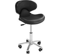 Physa Andria Saddle Stool Salon Beauty Chair Adjustable Height Black