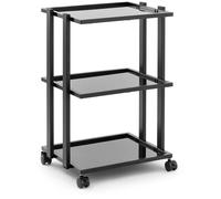 physa Beauty Trolley - 3 glass shelves - max. 60 kg - black PHYSA CT-15