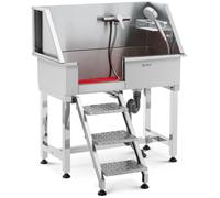 physa Dog Bath - stainless steel - up to 60 kg - with steps PHY-PWS-03