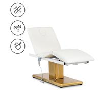 physa Electric Beauty Bed - 3 motors - 300 W - 190 x 65 x 60 - 73 cm - 150 kg - white/gold PHYSA VITERBO