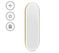 physa Hairdressing Mirror - LED lighting - extra slim - oval - 70 x 4 x 180 cm PHY_SM_01
