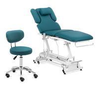 physa Massage table & rolling stool with backrest - turquoise PHYSA NANTES TURQUOISE_PH-SET-1