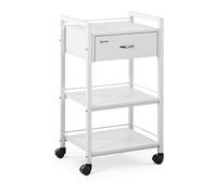 physa PHYSA CT-1 Salon Trolley 1 Drawer 2 Shelves Beauty Salon Trolley Hairdressing Trolley Beauty Trolley (Steel, MDF, Max. Load 30 kg, Black)